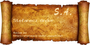 Stefanecz Andor névjegykártya