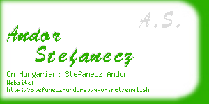 andor stefanecz business card